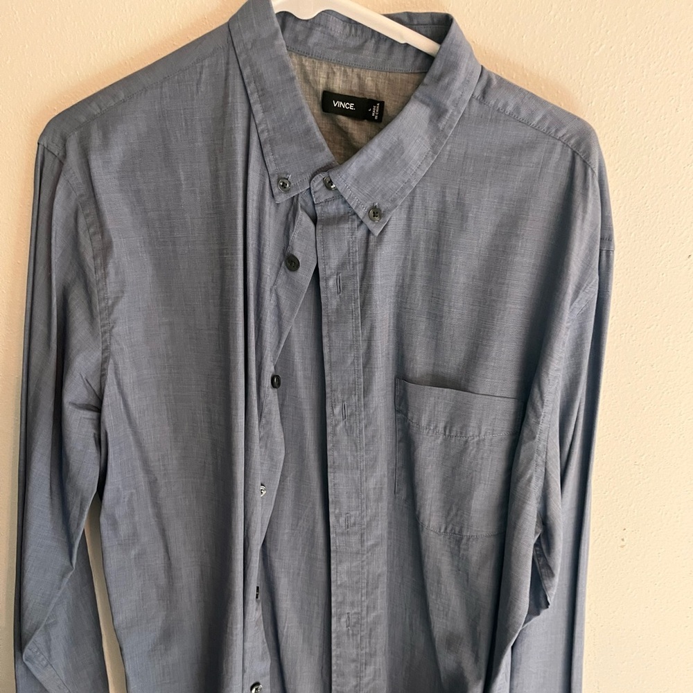 Vince Slate Blue Casual Shirt